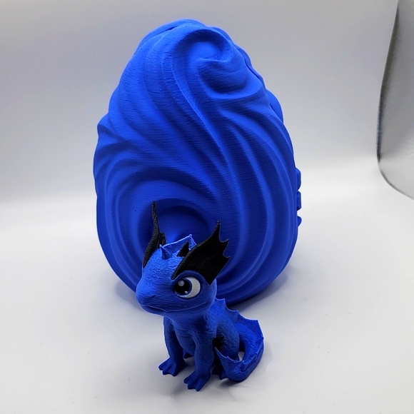 3d Printed Water Dragon With Egg - Picture 6 of 6